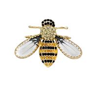 Broche Abeille Design - Strass Et émaillée - Insectes - Belle qualité de finition - Epingle - élégant - Cadeau d'anniversaire de Femmes Filles - Fournitures de Fête de Mariage - Noël