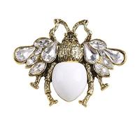 Broche abeille pour femme - Broche abeille sur le thème du cristal avec fausses perles - Broche tendance pour anniversaire, rendez-vous galant