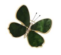 Broche ailée artisanale avec strass et structure en alliage léger de jour comme de nuit, broche papillon étincelante en alliage, One Size, Comme décrit
