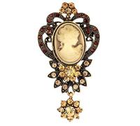 Broche ajourée pour un usage quotidien, un banquet et des accessoires de fête, Pierre Verre Pierre Émail Verre, Zircone cubique Agate Obsidienne