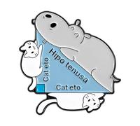 Broche amusante de dessin animé en forme d'hippocampe de fleuve, épingle créative en alliage pour collections de loisirs, broche d'animaux, motifs charmants et chats, épingle en alliage