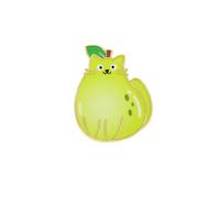 Broche amusante en forme de chat avec des facteurs de fruits - Motif animal - Broche tendance pour homme et femme - Jolie broche avec revêtement en poussée, Einheitsgröße, comme décrit