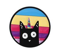 Broche amusante en forme de chat noir - Accessoire sur le thème des animaux - Cadeau idéal pour un usage quotidien et des occasions spéciales, taille unique, Comme décrit