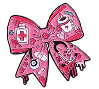 Broche amusante sur le thème du bien-être - Outils de santé - Design unique - Épinglette en alliage - Personnel ludique - Médecin infirmière, taille unique, Comme décrit