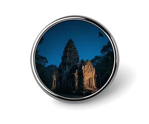 Broche Angkor Wat pour sac à dos, broche décorative mignonne pour femmes et hommes, épingles de revers pour costumes, badges tendance pour chapeaux, sacs à dos, sacs à main, vestes, revers de chemises