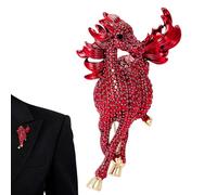 Broche animal en polyvalente de collection | Broche cheval avec strass pour pulls, écharpes, sacs, vestes en jean, mariage, vacances, fête, cosplay, rendez-vous galant, Siehe Beschreibung