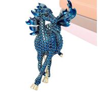 Broche animal en polyvalente de collection | Broche cheval avec strass pour pulls, écharpes, sacs, vestes en jean, mariage, vacances, fête, cosplay, rendez-vous galant, Siehe Beschreibung