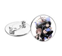 Broche Anime Jujutsu Kaisen Series Glass Cabochon Pins Manga Accessoire Metal Pin's Bijoux Homme Femme Bijoux Cadeau, Verre