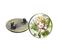 Broche Anime Love Live Series Cosplay en forme de cabochon en verre et métal pour vêtements, sacs à dos, bijoux, Verre