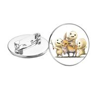 Broche Anime Princesse Mononoke Badges Pin's Costumade Cartoon Mononoke Hime Ashitaka Brooches Otaku Jewelry Wholesale Gifts, Verre