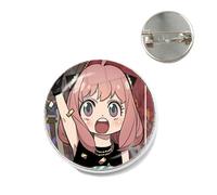 Broche Anime Spy X Family Badge Pin Cospaly Loid Anya Yor Verre Cabochon en Métal Broches en Métal Accessoires de Costume Femme Tissu Robe Steampunk Acier Inoxydable Métal Métal Verre Rond Vintage