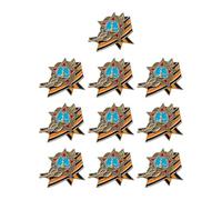 Broche antique en ruban de blé soviétique, 10 pièces, pour collectionneurs et passionnés d ' histoire, broche drapeau rétro de l ' urss