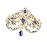 Broche arabe en cristaux avec pompons creux pour femme, taille unique, Comme décrit