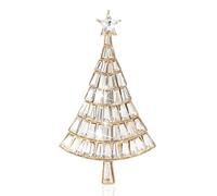 Broche arbre de Noël pour homme et femme - Style rétro classique - Broche en émail et strass - Chapeaux de Noël et accessoires de vêtements - Cadeau de vacances, Medium, Acier allié, Pas de gemme