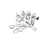Broche Arbre de Vie Argentée en Cuivre pour Veste et Écharpe | Accessoire Créatif, Style Festif, pour Événements Formels et Fête des Mères, Effet Décoratif Élégant