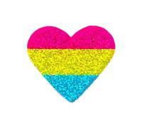 Broche arc-en-ciel LGBTQ en forme de cœur en forme de cœur avec paillettes en acrylique pour homosexuels lesbiennes trans, Acrylique, Pas de gemme
