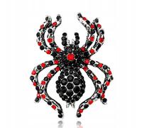 Broche argent araignée décorée de zircon cubique, taille 3,9 cm * 3 cm, alliage de bijouterie