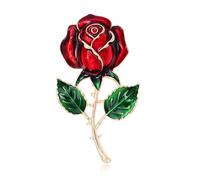 Broche artistique 3D émaillée en forme de rose mettant en valeur la beauté naturelle adaptée aux amateurs de mode à la recherche d'élégance Broche d'anniversaire sophistiquée