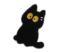 Broche artistique en forme de chat miniature avec finition polie, décoration polyvalente pour vêtements et accessoires, motif chats noirs, accessoire pour sacs, One Size, Comme décrit