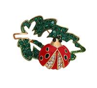 Broche artistique en forme de coccinelle avec design complexe et mécanisme de fermeture antidérapant, taille unique, Comme décrit