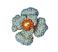 Broche artistique en forme de fleur de pivoine, bijoux émaillés colorés pour un usage quotidien