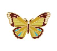 Broche artistique en forme de papillon émaillé avec texture lisse, idéale pour un usage quotidien et des occasions spéciales, One Size, Comme décrit