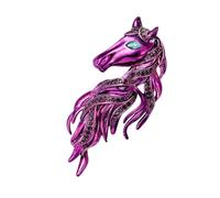 Broche artistique en forme de tête de cheval, détails artisanaux, construction en alliage pour cadeau, amateurs de mode, accessoire de cheval tendance, One Size, Comme décrit