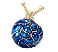 Broche artistique en forme d'escargot émaillé avec des techniques d'huile goutte à goutte sur une base en alliage pour personnaliser la broche d'art, taille unique, Comme décrit