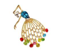 Broche artistique en métal de qualité supérieure - Accessoire de bijoux pour sacs, manteaux, chapeaux, décoration de danseuse, taille unique, Comme décrit