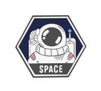 Broche astronaute cosmique fusée spatiale - Accessoire de mode de rêve géométrique en diamant, taille unique