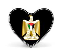 Broche aux armoiries de Palestine, insigne en forme de cœur, bouton, cravate, revers, épingle de sac à dos, décoration pour femmes et hommes
