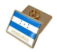 Broche Avec Drapeau Du Honduras - Broche Rétro Avec Emblème Imprimé Du Nom Du Pays, Badge Patriotique Pour Vêtements, Sacs, Chemises, Accessoires De Voyage