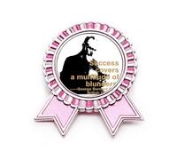 Broche avec inscription « Success Failure » de l'écrivain Bernard Shaw - Rose, M, Métal