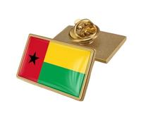 Broche Avec Le Drapeau De La Guinée-Bissau - Motif Patriotique Avec Lettres Imprimées, Broche Fantaisie, Boucle De Revers, Bijoux Rectangulaires Pour Femmes Et Hommes