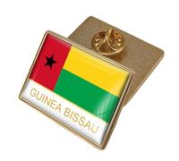 Broche Avec Le Drapeau De La Guinée-Bissau - Motif Patriotique Avec Lettres Imprimées - Broche Fantaisie Avec Boucle De Revers - Bijoux Pour Femmes Et Hommes