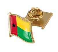 Broche Avec Le Drapeau De La Guinée-Bissau - Motif Patriotique Avec Lettres Imprimées - Broche Fantaisie Avec Boucle De Revers - Bijoux Pour Femmes Et Hommes