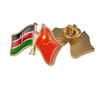 Broche Avec Le Drapeau De L'Amitié Entre La Chine Et Le Kenya - Broche Avec Drapeau Patriotique, Épinglette Fantaisie, Boucle, Breloque, Bijoux Pour Femmes Et Hommes, Cadeau Papillon B