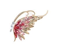 Broche avec pierres bleues brillantes, matériaux métalliques robustes pour offrir ou pour un style individuel, broche papillon bleu scintillant