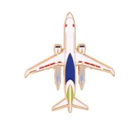 Broche avion portable en métal avec finition galvanisée Accessoire d'avion tendance pour une brillance et un style durables Broche galvanisée, One Size, Comme décrit