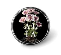 Broche/Badge Rond en Aluminium élégant, Style Marguerite, pour vêtements, Sacs à Dos et Chapeaux.