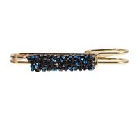 Broche Bijou Pierre Brillante Bleue, Accessoire Décoratif | Finition Chic, Usage Quotidien ou Soirées, Petit Format, Détail Or et Bleu Marine