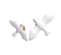 Broche blanche colombe petite simple mignonne beauté malin traitement astucieux