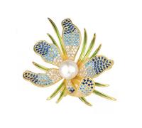 Broche Bohème Fleur D'Orchidée En Zirconium Et Strass - Épingle Élégante à Porter Sur Veste Ou Robe - L'Accessoire Idéal Pour Mariage, Saint-Valentin Et Fête Des Mères