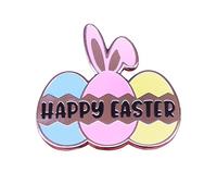 Broche Bois De Broches Broche oeuf de pâques lapin Badge mignon dessin animé décor vacances bijoux hommes femmes bijoux 1 pc Ensemble d'épingles Soutien (One Size)