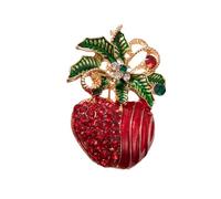 Broche bonhomme de neige, décorée de cristaux, accessoire en alliage pour fêtes de Noël, fêtes de famille, diamants festifs, bijoux élégants de bonhomme de neige, Einheitsgröße, comme décrit