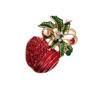 Broche bonhomme de neige en cristal en alliage avec strass pour fête de Noël, vacances, accessoire unique de festival, taille unique, Comme décrit