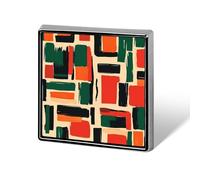 Broche carrée à motif du Mois de l'histoire des Noirs africains, insigne en métal, épinglette pour veste, chapeau ou sac, accessoire de décoration