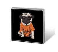 Broche carrée Crazy Dogs, insigne en métal, épinglette pour veste, chapeau, sac, accessoire de décoration