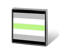 Broche carrée élégante à l'effigie du drapeau non-binaire, épingles, boutons, badges sans couture pour revers, pour toutes les occasions.