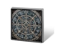 Broche carrée en métal « Casque de la Terreur », broche humoristique et mignonne en alliage d'aluminium imprimé, insigne commémoratif personnalisé pour chapeau, sac à dos, bijou cadeau